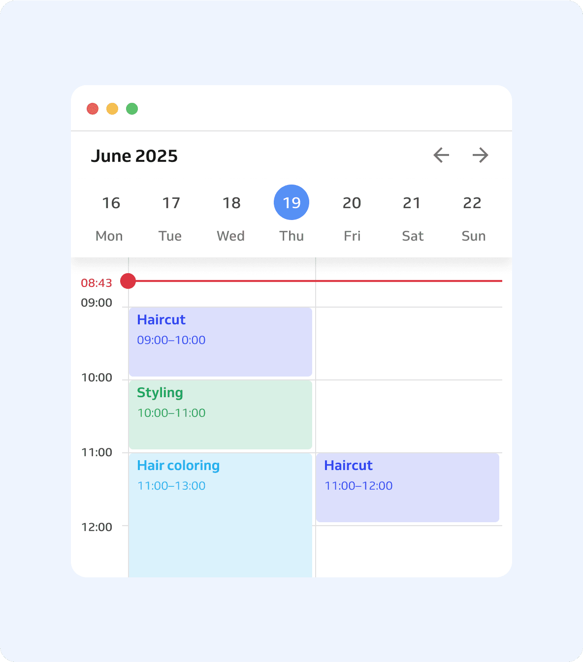 online calendar with bookings